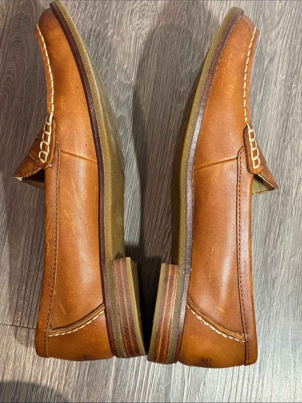 Sperry Top-Sider Seaport Light Brown Leather Penny Loafers Womens 8 - Picture 5 of 9